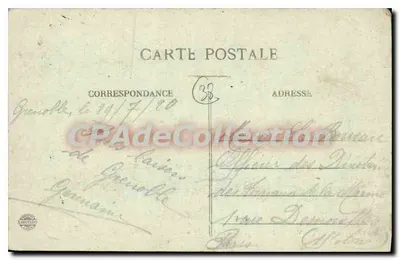 Grenoble — Ogólny widok i łańcuch Alp — Cl. A. V. — Rewers