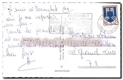 Pornichet — Pamiątka z Pornichet — Pierre Artaud & Cie, Nantes — Rewers