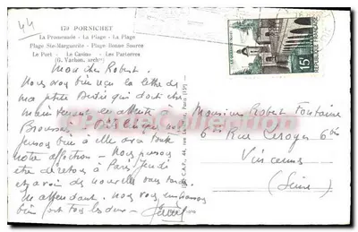 Pornichet — Costa del Amor — editor G. Vachon — Reverso