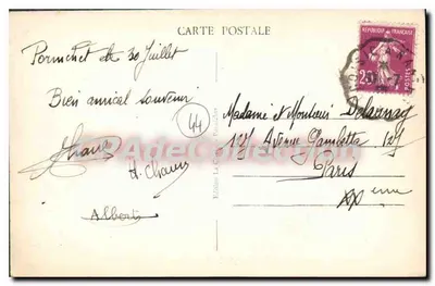 Pernichet-les-Pins (Loire-Inf.) — Pesca de gambas frente a la Playa — Edición La Côte, n°34 — Reverso