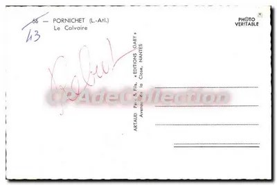 Kaplica na Calvaire w Pornichet — wydawca Artaud & Fils, Nantes — Rewers