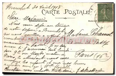 PORNICHET (Loire-Inf.) — Sobre os Rochos do Velho Pornichet com maré baixa — Coleção F. Chapeau, Nantes — Verso