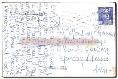 Pornichet (Loire-Inférieure) — A doca — Edições Gaby, n°34 — Verso