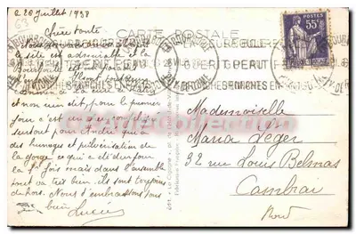 La Bourboule — Widok na kasyno, dolinę Vendeix i plateau Charlannes — Auvergne Pittoresque, nr 3010 — Rewers