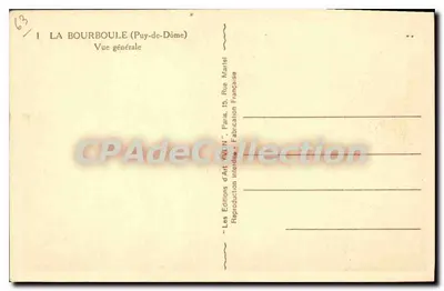 La Bourboule (Puy-de-Dôme) — Ogólny widok — Les Éditions d'Art, Paryż — Rewers