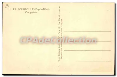 La Bourboule (Puy-de-Dôme) — Ogólny widok — Wydawnictwo Sztuki N° 63 — Rewers
