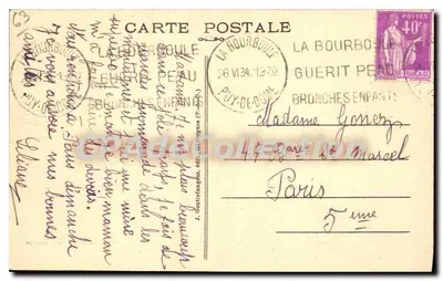 La Bourboule — Cumbre de la Roche des Fées — Ed. Gougnol — Reverso