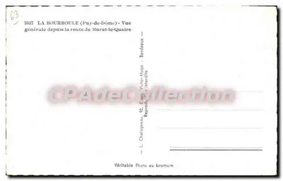 La Bourboule (Puy-de-Dôme) — Ogólny widok z drogi do Murat-le-Quaire — L. Chatagnéau — Rewers