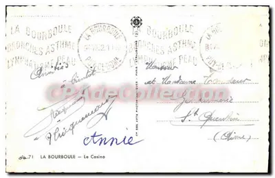 La Bourboule — Kasyno — Stara pocztówka de Collection — Rewers