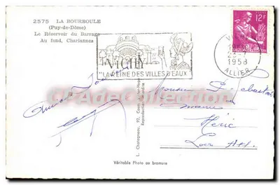Zbiornik na jeziorze — La Bourboule (Puy-de-Dôme) — L. Charagneau, Prawdziwy fotograf na bromku — Rewers