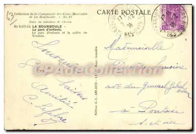 La Bourboule — Dziecięcy park i dolina Vendeix — Wydawnictwo G.-J.L. Arlaud, Rep. Interdite — Rewers