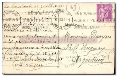 La Bourboule - Most Charlet — wydawca A.R.C. nr 35 — Rewers