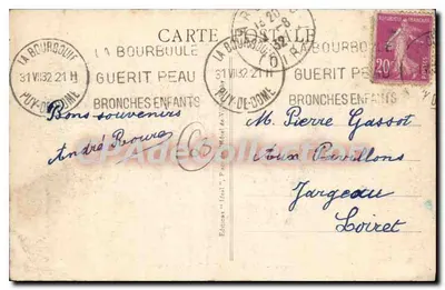 La Bourboule — Vista geral — Ideal, n° 3083 — Verso