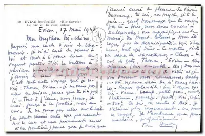 Évian-les-Bains — O lago e a costa suíça — Edições R. ENNAUD — Verso