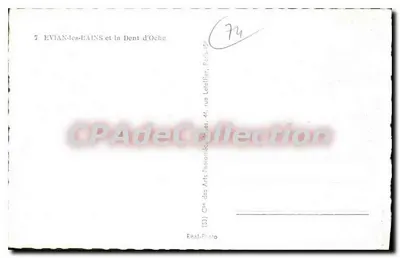 Évian-les-Bains y la Dent d'Oche — Cie des Arts Photographiques, París — Reverso