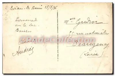 EVIAN-les-BAINS — Promenade du Quai Baron de Blonay — LL. — Reverso