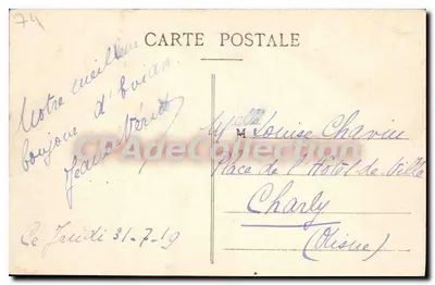 ÉVIAN-LES-BAINS — O Porto. Chegada de um Barco ao Cais — A. Gardet - Annecy — Verso