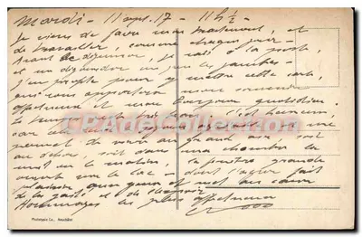 Evian-les-Bains i Dent d'Oche — Phototypie Co, Neuchâtel, nr 8470 — Rewers