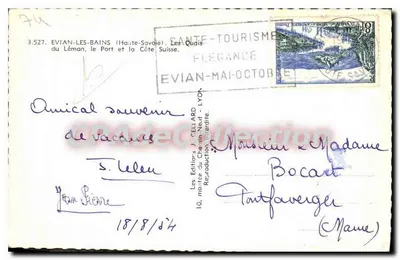Évian-les-Bains — O Porto e a Costa da Suíça — Edição J. Célu Ard — Verso