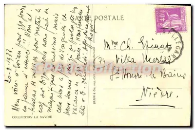 Évian-les-Bains — Hotel de Ville — CPAdeCollection — Verso