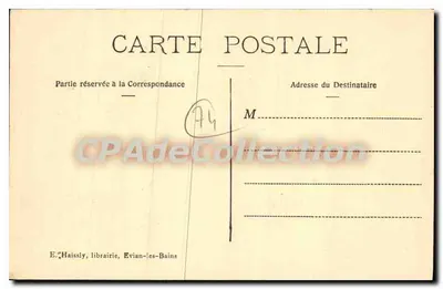 Evian-les-Bains - Parco del Royal-Hôtel — vista della chiesa — Collezione Source D'Oréal, n°60 — Verso