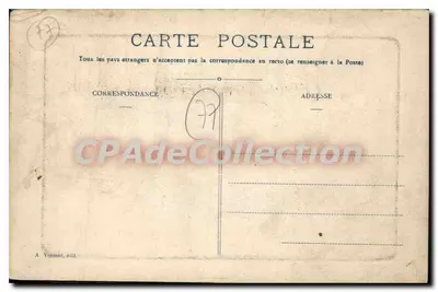 Provins — A Torre dos Engenhos e a linha das fortificações (Lado Oeste) — A. Vernant, editor — Verso