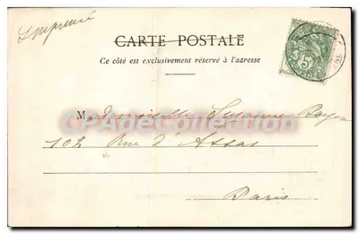 Provins - Katedra św. Ayoul — widok fasady — A. Vernant, wyd. — Rewers