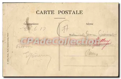 Provins — Katedra św. Quiriace (XII wiek) — Mauris, Libraire, 44, Rue des Écoles, Provins — Rewers