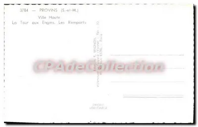 Provins — Torre dos Engenhos, Os Muros — Éditions E. Mignon — Verso