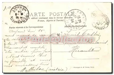 Provins — Le Echauguettes delle Fortificazioni, vicino Le Trou-au-Chat — Fototipia A. B. Frères, Parigi — Verso