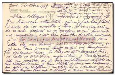 As antigas fortificações de Provins — lado Oueat — editor Cim — Verso