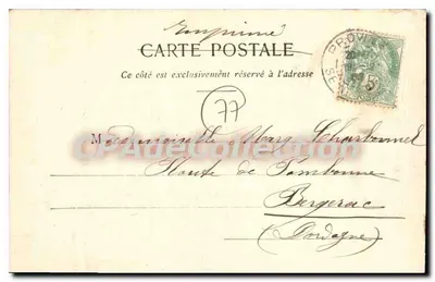 Provins — Widok zabytkowych fortyfikacji — A. Vernaut, wyd. — Rewers