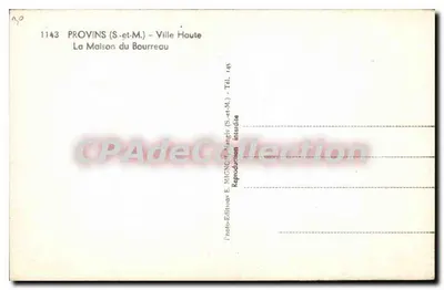 Provins - Ville Haute — A Casa do Carneiro — E. Mignon, n°1143 — Verso