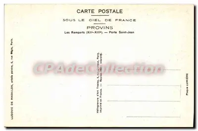 Provins — Zamek (XII–XIII) — Brama św. Jana — Ludovic de Magallon — Rewers