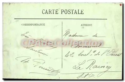 Provins — Antiguo convento de las Damas Cordelières — Edición Louis Firmin — Reverso