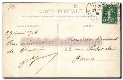 Provins — Wnętrze Grange aux Dîmes — Ch. Louage, wydawca — Rewers