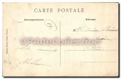 Provins — Torre do Rei (século XII) — Edição Firmin Louis, livreiro — Verso