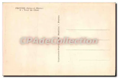 Provins (Seine-et-Marne) — Torre de César — Impressora Papelera M. Nantillet — Verso