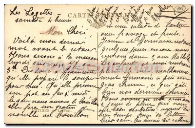 Haven van Bessard — uitzicht op de boten — uitgever Héloïse, n° 65 — Achterkant