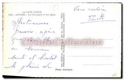 Antibes - Os Muros e as Alpes — Les Éditions MAF, n°5 — Verso