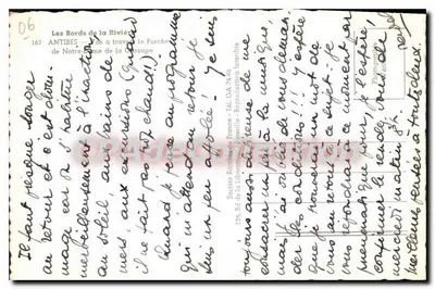 As Margens do Rio — Vista através do Portal da Nossa Senhora da Garoupe — Sociedade Edições da França, Tél. GA 7496 — Verso
