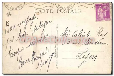 Antibes — Kaplica Najświętszej Maryi Panny Obronnej — Foto Munier — Rewers