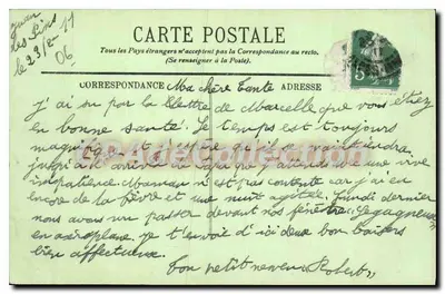 Antibes — Panorama sobre a Cidade, tirado dos Sapins do Cabo de Antibes — LL. — Verso