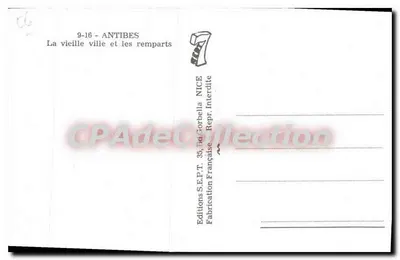 Antibes — The old town and the ramparts — Éditions S.E.P.T. NICE — Back