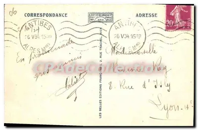 Antibes - Os Muros e a Cadeia dos Alpes — Adia, n°33 — Verso