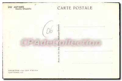 Antibes — Stara kaplica — Braun & Cie, Wyd. i Druk. Mulhouse-Dormach — Rewers