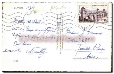 Antibes — A Ponta do Relógio — Editor: Touring International Photo — Verso