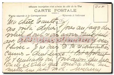 Juan-les-Pins — Boulevard de la Plage — R. M. — n° 101 — Verso