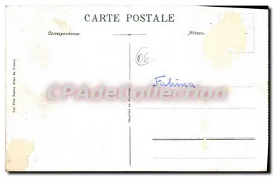 Juan-les-Pins — A Praia — Impressa em Aucamville — Verso