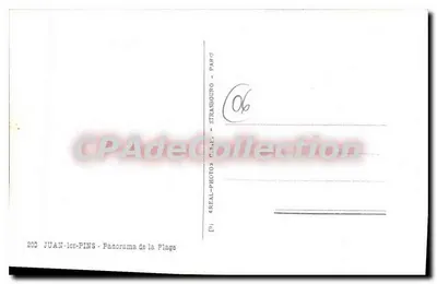 Juan-les-Pins — Panorama da Praia — « REAL-PHOTO » C.A.P. - Strasbourg - Paris — Verso